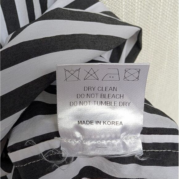 THE FRANKIE SHOP Striped Button-up Long Sleeve Cotton Shirt, size F(One Size) - Picture 9 of 9